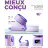 Divebleus mini ventilateur portable turbo,100 vitesses à flux d’air puissant 7,4 m/s, petit ventilateur de poche pliable 4-en-1 