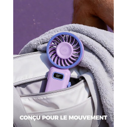 Divebleus mini ventilateur portable turbo,100 vitesses à flux d’air puissant 7,4 m/s, petit ventilateur de poche pliable 4-en-1 