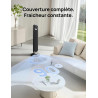 Dreo Ventilateur Colonne Silencieux avec Alexa, 8,53 m/s, Ventilateurs Tour pour Grande Chambre, 106 cm de Haut, Télécommande, 9