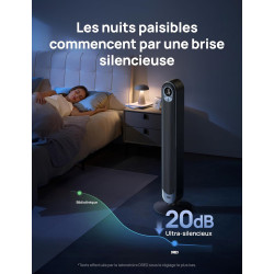 Dreo Ventilateur Colonne Silencieux, Puissant Vitesse 8,53 m/s, Ventilateurs Tour de 106cm avec Télécommande, 9 Vitesses, 4 Mode
