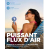 Divebleus - ventilateur portable compact et élégant avec batterie - usage main, bureau, cou ou pliable - ventilation jusqu'à 12 