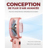 Divebleus - ventilateur portable compact et élégant avec batterie - usage main, bureau, cou ou pliable - ventilation jusqu'à 12 