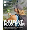 Divebleus - ventilateur portable compact et élégant avec batterie - usage main, bureau, cou ou pliable - ventilation jusqu'à 12 
