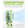 Divebleus - ventilateur portable compact et élégant avec batterie - usage main, bureau, cou ou pliable - ventilation jusqu'à 12 