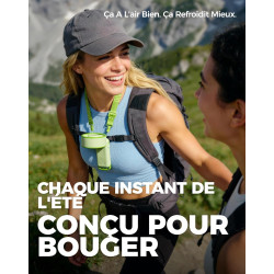 Divebleus - ventilateur portable compact et élégant avec batterie - usage main, bureau, cou ou pliable - ventilation jusqu'à 12 