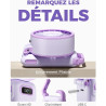 Divebleus - ventilateur portable compact et élégant avec batterie - usage main, bureau, cou ou pliable - ventilation jusqu'à 12 