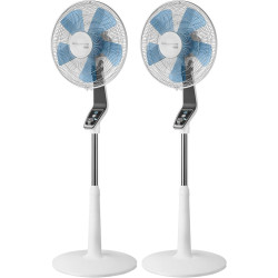 Rowenta Turbo Silence Ventilateur pied 40 cm, Puissant, Flux d’air 72 m3/min, 45 dB(A), Oscillation automatique, Orientation rég