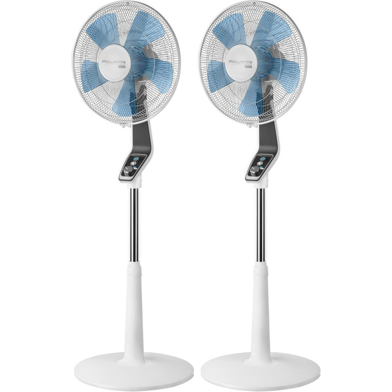 Rowenta Turbo Silence Ventilateur pied 40 cm, Puissant, Flux d’air 72 m3/min, 45 dB(A), Oscillation automatique, Orientation rég
