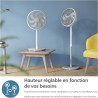 Philips Ventilateur sur Pied Série 2000. Puissant & Silencieux avec Technologie SilentWings. 19 dB. Ventilateur de Table/sur pie