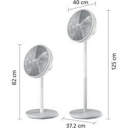 Philips Ventilateur sur Pied Série 2000. Puissant & Silencieux avec Technologie SilentWings. 19 dB. Ventilateur de Table/sur pie