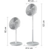 Philips Ventilateur sur Pied Série 2000. Puissant & Silencieux avec Technologie SilentWings. 19 dB. Ventilateur de Table/sur pie