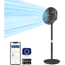 Philips Ventilateur sur pied Série 3000. Puissant et ultra-silencieux. Technologie SilentWings. 19 dB. Ventilateur de Table/sur 