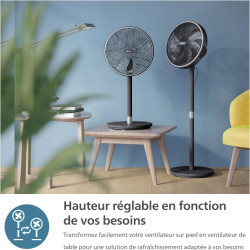 Philips Ventilateur sur pied Série 3000. Puissant et ultra-silencieux. Technologie SilentWings. 19 dB. Ventilateur de Table/sur 
