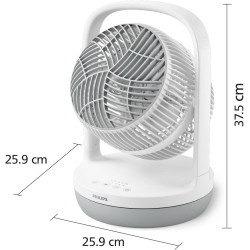 Philips Ventilateur de Table Série 2000. Puissant & Silencieux Technologie SilentWings 23 dB. Circulation de l'Air. Inclinaison 