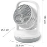 Philips Ventilateur de Table Série 2000. Puissant & Silencieux Technologie SilentWings 23 dB. Circulation de l'Air. Inclinaison 