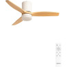 CREATE / WINDCALM S/Ventilateur de plafond ABS avec lumière blanc, pales effet bois clair et télécommande / 40W, Silencieux, Ø11