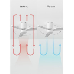 CREATE / WINDCALM S/Ventilateur de plafond ABS avec lumière blanc et télécommande / 40W, Silencieux, Ø112 cm, 6 vitesses, 3 temp
