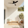 CREATE / WINDCALM S/Ventilateur de plafond ABS avec lumière noir et télécommande / 40W, Minuterie, Ø112 cm, 6 vitesses, 3 tempér