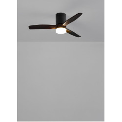 CREATE / WINDCALM S/Ventilateur de plafond ABS avec lumière noir et télécommande / 40W, Minuterie, Ø112 cm, 6 vitesses, 3 tempér