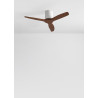 CREATE WINDCALM S Ventilateur de plafond ABS blanc, pales effet bois foncé avec télécommande, 40 W, silencieux, Ø112 cm, 6 vites