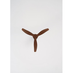 CREATE WINDCALM S Ventilateur de plafond ABS blanc, pales effet bois foncé avec télécommande, 40 W, silencieux, Ø112 cm, 6 vites
