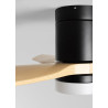 CREATE WINDCALM S Ventilateur de plafond ABS avec lumière noire, pales effet bois clair avec télécommande, 40 W, silencieux, Ø11