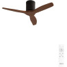 CREATE WINDCALM S Ventilateur de plafond ABS noir pales effet bois foncé avec télécommande, 40 W, silencieux, Ø112 cm, 6 vitesse