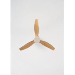 CREATE / WINDCALM S/Ventilateur de plafond ABS avec lumière blanc, pales effet bois clair, contrôleur et télécommande / 40W, Min