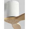 CREATE WINDCALM S Ventilateur de plafond ABS blanc, pales effet bois clair avec télécommande, 40 W, silencieux, Ø112 cm, 6 vites