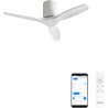 CREATE WINDCALM S Ventilateur de plafond ABS blanc avec Wi-Fi et télécommande, 40 W, silencieux, Ø112 cm, 6 vitesses, minuteur, 