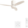 CREATE / WINDCALM S/Ventilateur de plafond ABS avec lumière blanc avec contrôleur et télécommande / 40W, Silencieux, Ø112 cm, 6 