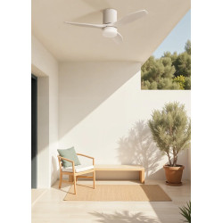 CREATE / WINDCALM S/Ventilateur de plafond ABS avec lumière blanc avec Wifi et télécommande / 40W, Silencieux, Ø112 cm, 6 vitess