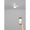 CREATE / WINDCALM S/Ventilateur de plafond ABS avec lumière blanc avec Wifi et télécommande / 40W, Silencieux, Ø112 cm, 6 vitess