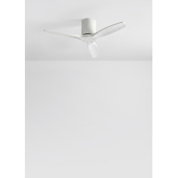 CREATE WINDCALM S Ventilateur de plafond ABS blanc avec télécommande, 40 W, silencieux, Ø112 cm, 6 vitesses, minuteur, fonction 
