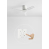 CREATE WINDCALM S Ventilateur de plafond ABS blanc avec contrôleur et télécommande, 40 W, silencieux, Ø112 cm, 6 vitesses, minut