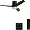 CREATE / WINDCALM S/Ventilateur de plafond ABS avec lumière noir avec contrôleur et télécommande / 40W, Silencieux, Ø112 cm, 6 v