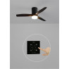 CREATE / WINDCALM S/Ventilateur de plafond ABS avec lumière noir avec contrôleur et télécommande / 40W, Silencieux, Ø112 cm, 6 v