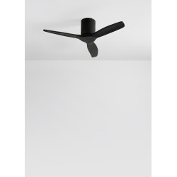 CREATE WINDCALM S Ventilateur de plafond ABS noir avec télécommande, 40 W, silencieux, Ø112 cm, 6 vitesses, minuteur, fonction é