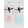CREATE WINDCALM S Ventilateur de plafond ABS noir avec télécommande, 40 W, silencieux, Ø112 cm, 6 vitesses, minuteur, fonction é