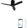 CREATE WINDCALM S Ventilateur de plafond ABS noir avec Wi-Fi et télécommande, 40 W, silencieux, Ø112 cm, 6 vitesses, minuteur, f
