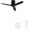CREATE WINDCALM S Ventilateur de plafond ABS noir avec contrôleur et télécommande, 40 W, silencieux, Ø112 cm, 6 vitesses, minute