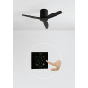 CREATE WINDCALM S Ventilateur de plafond ABS noir avec contrôleur et télécommande, 40 W, silencieux, Ø112 cm, 6 vitesses, minute