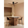 CREATE WINDCALM S Ventilateur de plafond ABS noir, pales effet bois foncé avec Wifi et télécommande, 40 W, silencieux, Ø112 cm, 