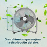 Cecotec Ventilateur Industriel EnergySilence 3000 Pro. 90 W, 16’’ avec 3 pales, Moteur en cuivre et 3 vitesses (5000 Pro)
