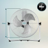 Cecotec Ventilateur Industriel EnergySilence 3000 Pro. 90 W, 16’’ avec 3 pales, Moteur en cuivre et 3 vitesses (4100 Pro)
