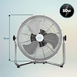 Cecotec Ventilateur Industriel EnergySilence 3000 Pro. 90 W, 16’’ avec 3 pales, Moteur en cuivre et 3 vitesses (4500 GyroPro)