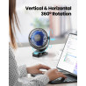 Gaiatop Ventilateur portable à clipser à piles, petit ventilateur de bureau USB puissant, 3 vitesses, silencieux, rechargeable, 