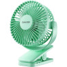 Gaiatop portable clip on fan battery operated, small powerful 3 speed quiet 360° rotate, usb rechargeable mini personal cooling 