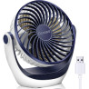 OCOOPA Ventilateur Silencieux Portable Mini Puissant - 3 Vitesses, Rotation 360°, Alimenté par USB - Pour Chambre, Bureau, Domai