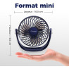 OCOOPA Ventilateur Silencieux Portable Mini Puissant - 3 Vitesses, Rotation 360°, Alimenté par USB - Pour Chambre, Bureau, Domai